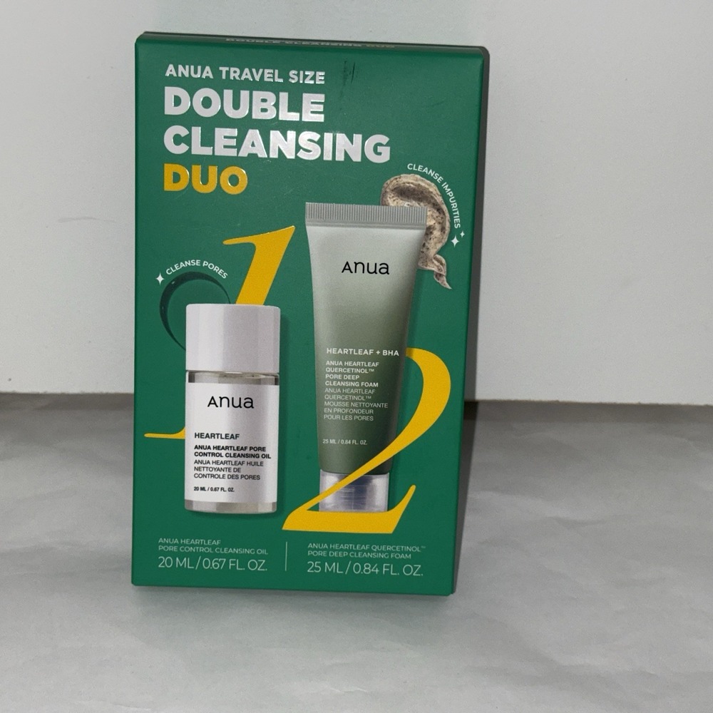 Anua-Double Cleansing‎ Duo Set Cleansing Oil, Cleansing Foam TRAVEL SIZE New